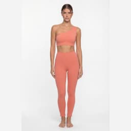 Set Women 2 Pieces Elegant Ballet Pink One-shoulder Lace Beauty Back Sexy Women's Sports Clothing Sets Fitness Yoga Clothing