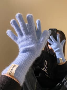 Women Wool Cashmere Gloves Cable Knit Touchscreen Finger Hole Winter Autumn Warm Wrist Length Classic Gloves Female Mitten