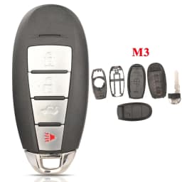 jingyuqiin Remote Car Key Blank Fob Shell Case For Suzuki Swift SX4 Vitara 2010-2016 TS008 / TS007 Smart Key With Small Key