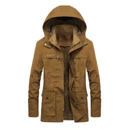 Military Cargo Coat Mens Thick Warm Man Jacket Winter Parkas Casual Cotton Padded Jacket Male Multi-Pocket Fur Hoodies Men Parka