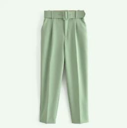 Spring Women's Slimming Versatile Belted Trousers Asymmetric Commute Sle High Waist Long Pants Casual Pants