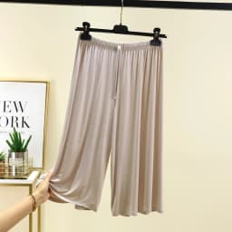 Modal Wide Leg Pants Women Summer Thin Home Spwear Pure Color Casual Loose Comfortable Seven-Foot Pants