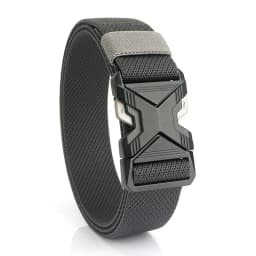 KOLBER New Silver Elastic Belt for Men Metal Buckle Quick Release 3.4cm Casual Belt Tight Woven Stretch Belt Tactical Girdle