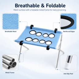 Pet Nail Trimming Hammock Table Portable Cat Small Dog Grooming Stand Breathable Mesh Bathing Brushing Helper