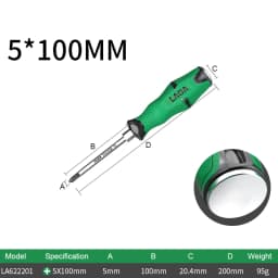 LAOA 1pcs Phillip Screwdriver With Magnetism Slotted Screwdrivers 58HRC Alloy Steel with Tap Function
