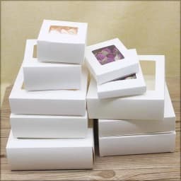 10pc Mulit size window box jewelry packing box white big gift package box wedding candy favors decoration box party suppiles
