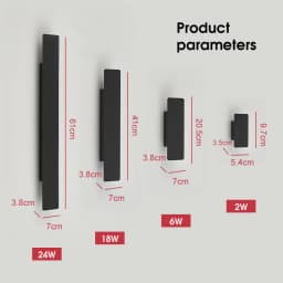 Outdoor Waterproof Wall Lamp Modern LED Lamp Black White Aluminum Up Lower Light Wall Lamps Waterproof IP65 110V 220V Fixtures