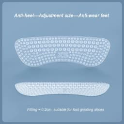 1Pair Silicone Inserts Soft Massage Silica Gel Fabric Shoe Pads Liner Grips Back Heel Inserts Insoles