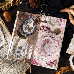 10/60 Pcs Retro Picture Frame Stickers Pack Relief Hand Tent DIY Scrapbook Diary Aesthetic Stationery Supplies Hollow-Out Design
