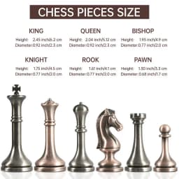 High-end chessboard 30.5cm/12inch international chess set with metal pieces includes 2 additional queens. various holiday gifts.