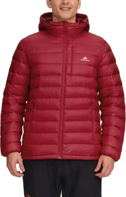 Pioneer Camp Men's Lightweight Packable Puffer Jacket with Hood Warm Puffy Winter Jacket Coat Insulated for Ski Hiking Travel