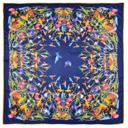 POBING Twill Silk Square Scarf Animals Print Women Scarves Wrap Giraffe Neckerchief Spanish Foulards cachecol Large Bandana