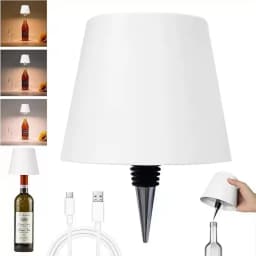 2025 LED Bottle Table Lamp Touch 3 Colors Rechargeable Portable Desktop Decoration Lamp For Bar Restaurant Camping Atmosphere De