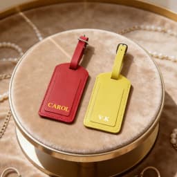 Personazlized Name Real Leather Luggage Tag Custom Letters Travel Accessories Suitcase Bag Label Luxury Trolley Case Marker Tag