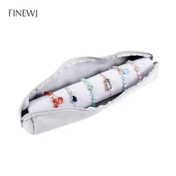 Bracelet Display Holder Bar Gift Bangle Watch Storage Bag Case PU Leather Velvet Portable Travel Organizer Jewelry Zipper Pouch