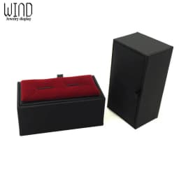 Black Paperboard & Velvet Cufflinks Tie Clips Box Quality Men's Cufflinks Jewelry Package Box Craft Badge Gift Box For Jewelry