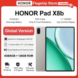 HONOR Pad X8b Global Version WiFi/LTE Tablet PC Snapdragon 680 4G 11'' 90Hz IPS Display Dual 5MP Camera 10100mAh Android 16