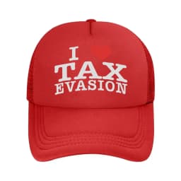 “Tax Evasion Humor, Meme Design” Mesh Baseball Cap
