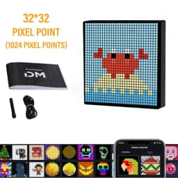 RGB LED Pixel Matrix Bluetooth Smart Display 64x64 Digital Lamp Panel DIY Art Display Gaming Anime Room Decor Frame APP Control