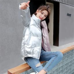 2025 New Winter Short Parka Jacket Women Thick Cotton Padded Coats Female Stand Collar Loose Puffer Parkas Down Jackets Outwear