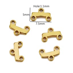 20pcs Stainless Steel Layer Clasp Bails Pendant Loops Drop Connectors 18K Fashion DIY Necklace Bracelet Jewelry Making Supplies