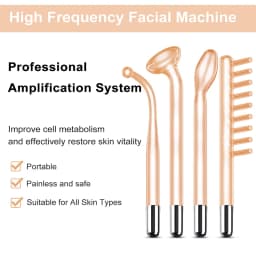 New Orange High Frequency Facial Machine Electrotherapy Wand Neon Argon Tubes Wands Device Face Skin Care Beauty Tools Home Use