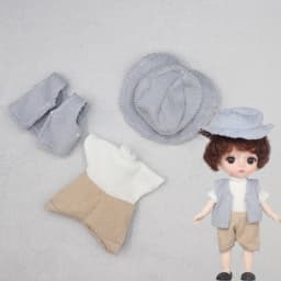 New Clothes For Dolls 16 cm 15cm Bjd Clothes Hat Short Sweater Skirt For Mini Doll 1/8 1/12 6inch Hoodie Dress Up Boys and Girls