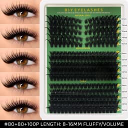 DINGSEN DIY Lash Clusters Thick Segmented Eyelash Extension 60D 80D 100D MIX Lashes Extension Cluster Lashes Individual Lashes