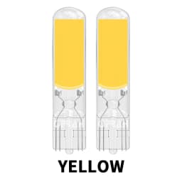 2X T10 W5W 194 T15 W16W LED Bulbs Reading Lights COB Auto Brake Lamp Glass Sapphire Drive-free Dome Light Amber 12V White 6000K