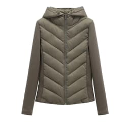 ETJ 2026 New Women's Elegant Fashion Patchwork Long Sleeve Standing Collar Hooded Cotton Jacket Sport Coat 8073227