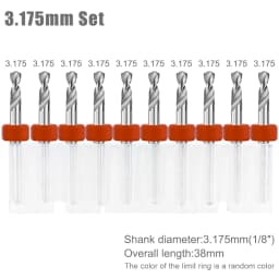 XCAN 10pcs 0.1-3.175mm PCB Drill Bit 3.175 Shank Micro Carbide Drill Bit Set For Printed Circuit Board Wood Modeling