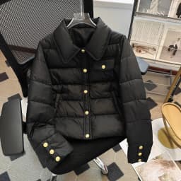 Single Breasted Short Women Puffer Jacket Turn-Down Collar Down Cotton Padded Fashion Coat New Autumn Winter Chic Warm Outerwear