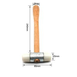 Double-Face Nylon Mallet Hammer with Wooden Handle Jewelry Forming Metal Punching Leather Craft Bench Smithing Tools