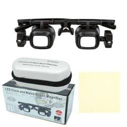 2X-24X LED Headband Magnifier Dual Eye Glasses Loupe For Watchmaker Jeweler Repair Soldering Phone Electronic Components