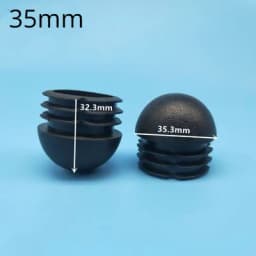 12Pcs Plastic Round Tube Plug 16-50mm Pipe End Caps Non Slip Chair Leg Foot Dust Cover Floor Protector Pad Furniture Accessories