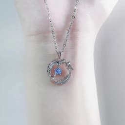 Simple Delicate Feather Star Round Circle Rhinestones Necklace Female Collar Chain Wedding Party Pendant Necklace Trendy Jewelry