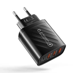48W USB Charger QC3.0 Type C PD Fast Charging For IPhone14 Samsung Huawei Xiaomi Mobile Phone EU/US/UK Plug Wall Charger Adapter
