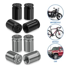 4PCS Tire Valve Stem Caps for Car Tires Universal Stem Covers for Car Leak Proof Stem Cover for SUV Truck Bicycle Motorcycles