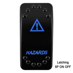 Waterproof Rocker Switch with Blue LED | 12V/24V Latching & Momentary (SPST/ DPDT) | for Marine, UTV, ATV, RZR, Automotive
