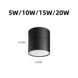 Dimmable Surface Mounted LED Downlight 10W/15W Rotating LED Spot Light Ceiling Lamp with LED Driver AC110V/220V Home Decoration
