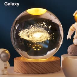 GGbingo 6cm Crystal Ball Decoration Astronomy Solar System Planets Moon Astronaut LED Balls Home Snow Glass Globe Decorations