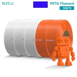 SUNLU 5KG PLA/PETG/ High Speed Matte PETG Filament 1.75mm 1KG Without Tray 3D Printer Filament for 3D Printer,Refll Filament