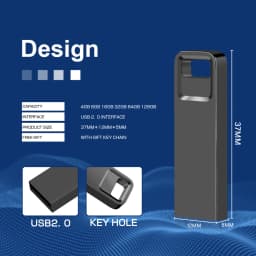 JASTER Memory Stick 2.0 Metal USB Flash Drive 64GB Free Custom LOGO Pen Drives 32GB Usb Pendrive Pack U Disk 16GB Free of Charge