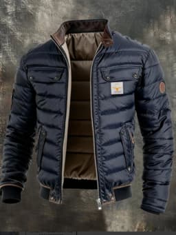 Winter Men Vintage Quilted Patchwork Warm Zipper Outdoor Jackets Puffer Jacket Luxury High Quality Parka Cotton-Padded Coat New