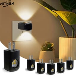 AITHEA LED Plug-in Night Light Dusk to Dawn Sensor Light Sensing Wall Lamp for Bedroom Bathroom Hallway AC110-230V EU US Plug