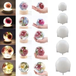 Silicone Crystal Ball Mold Round Ball Mould DIY Crafts Ornaments Decor for Epoxy Resin Jewelry Making Tools Soap R3MC
