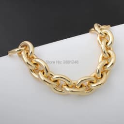 New 27mm k gold thick round aluminum chain+ring Light weight bags strap bag parts handles easy matching Accessory Handbag Straps