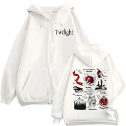 Twilight Vampire Wolf Romance Zipper Hoodies Edward Cullen Men's Women Clothing Fashion Casual Hip Hop Zip Up Hooded Sweatshirts
