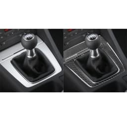 For Audi A4 S4 B7 2005-2008 Car Accessories Real Carbon Fiber Gear Shift Panel Set Cover Trim Interior Sticker Modification