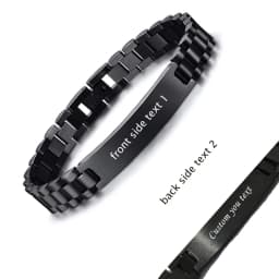 Personalized Engrave Photo Text Bracelet for Men Wristband Stainless Steel Bangle Engraving Color Printing Picture Couple Gifts